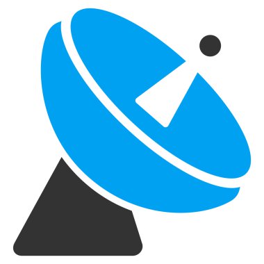 Radyo teleskop düz simgesi