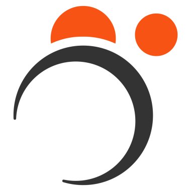 Gezegen sistemi düz simgesi