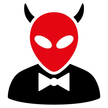 Şeytan düz simgesi