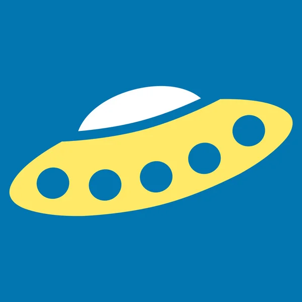 Vizitatori Navă spațială Icon plat — Vector de stoc