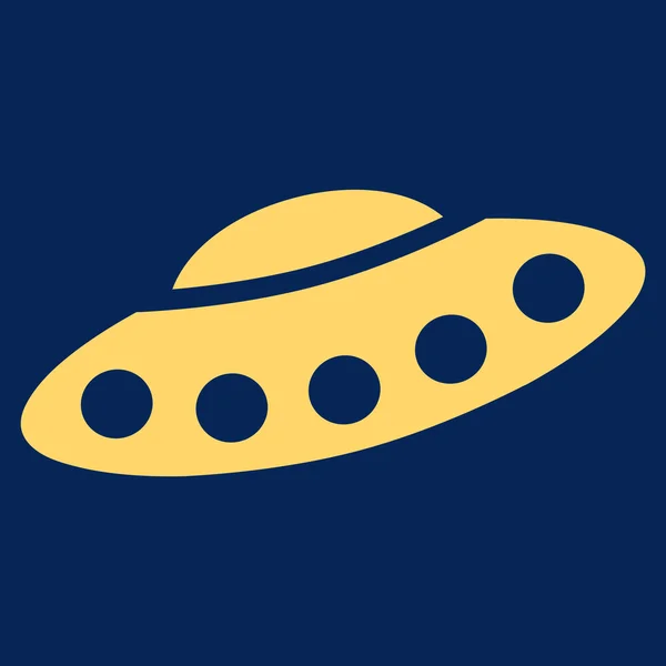 Visiteurs Spaceship Flat Icon — Image vectorielle