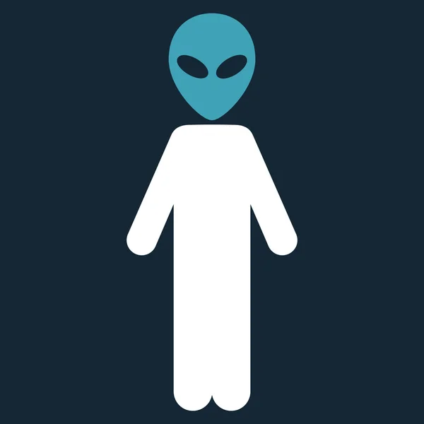 Alien Apartamento icono — Vector de stock