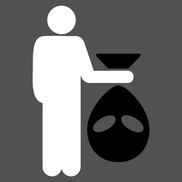 Buitenaardse hoofdhuid platte pictogram — Stockvector