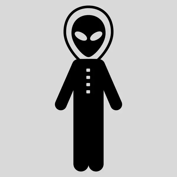 Alien Skafandr Flat Icon — Stock Vector