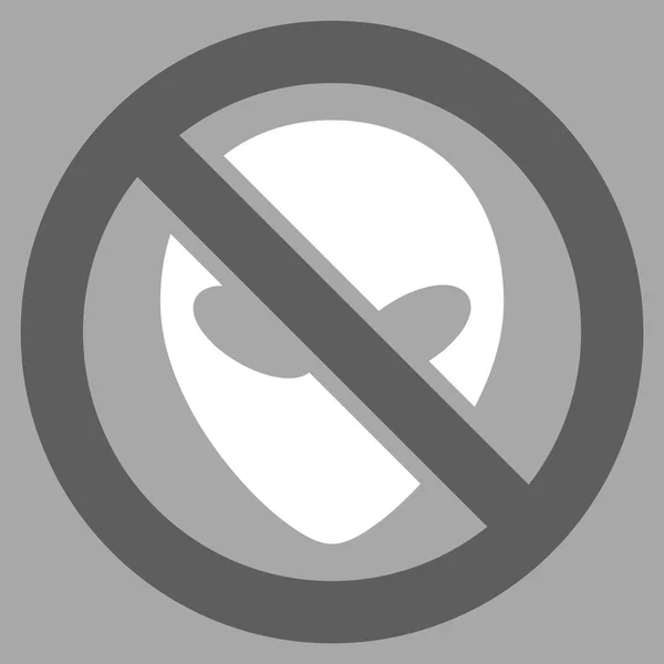 Zakázáno cizí ploché ikony — Stockový vektor