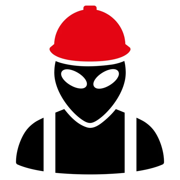 Construtor alienígena ícone plano —  Vetores de Stock