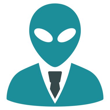 Uzaylı Yöneticisi düz simgesi