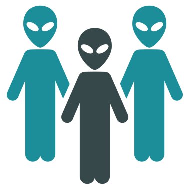 Yabancı grup düz simgesi