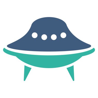 Uzay gemisi düz simgesi