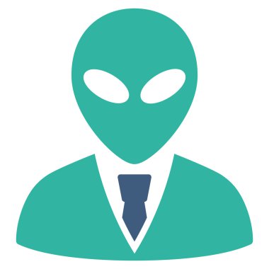 Uzaylı Yöneticisi düz simgesi