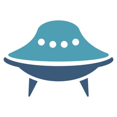 Uzay gemisi düz simgesi