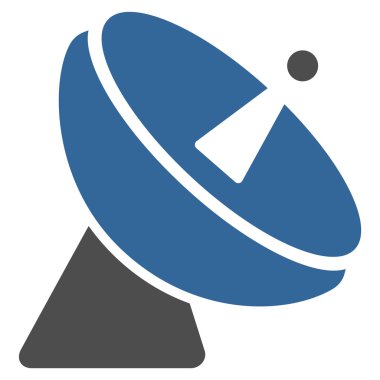 Radyo teleskop düz simgesi