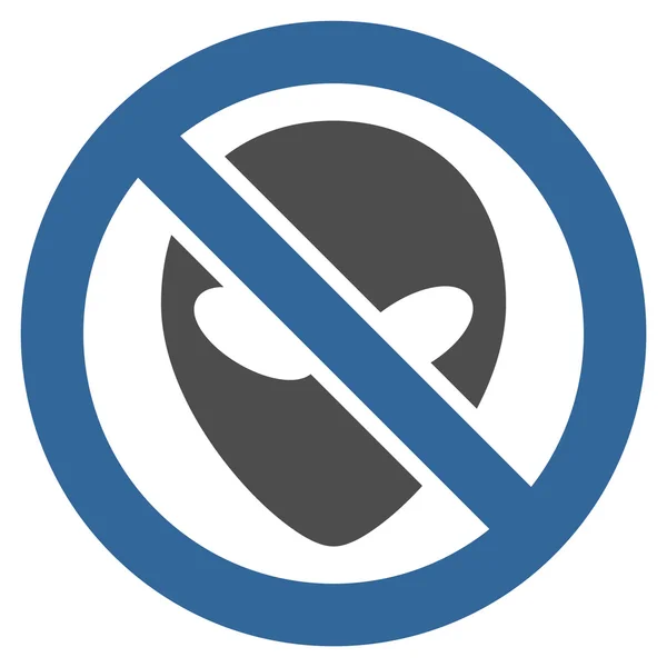 Zakázáno cizí ploché ikony — Stockový vektor