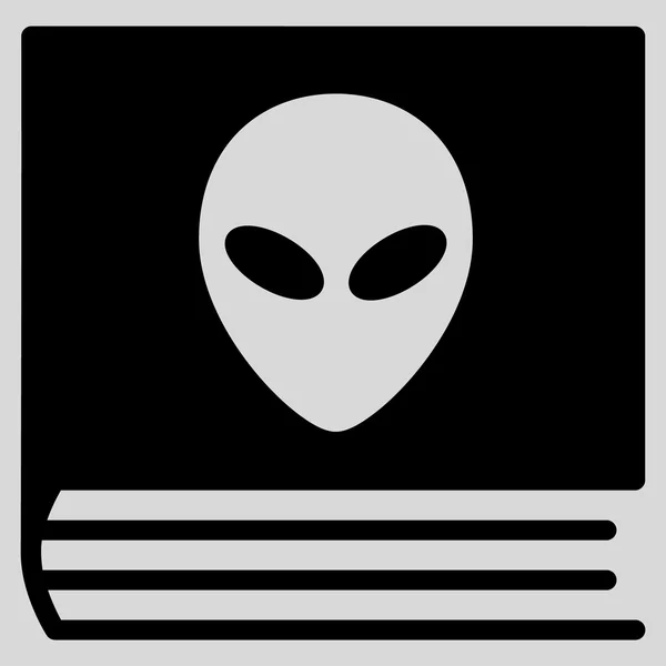 Alien-Katalog flache Ikone — Stockvektor