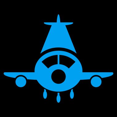 Kargo uçağı düz simgesi