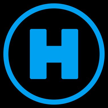 Helikopter iniş düz simgesi