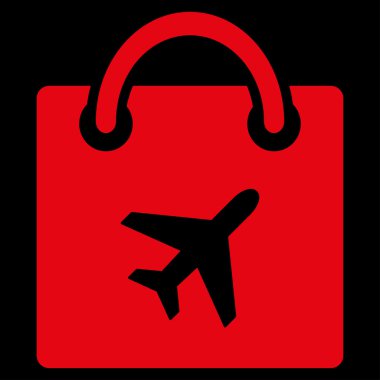 Duty Free alışveriş düz simgesi