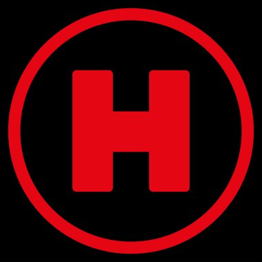 Helikopter iniş düz simgesi