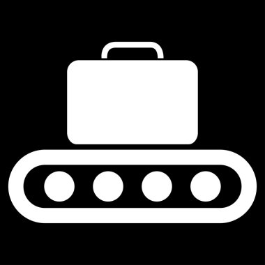 Bagaj konveyör düz simgesi