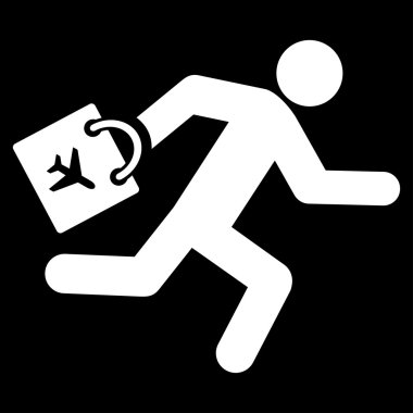 Geç Havalimanı Yolcu Düz Simgesi