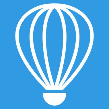 Aerostat düz simgesi