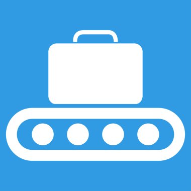 Bagaj konveyör düz simgesi