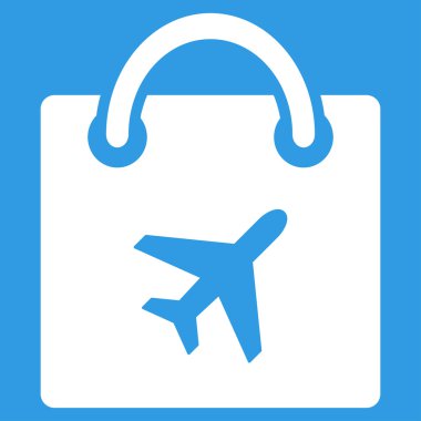 Duty Free alışveriş düz simgesi