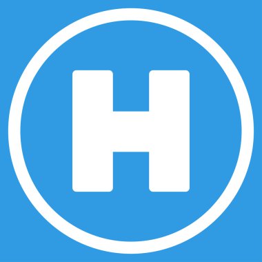 Helikopter iniş düz simgesi