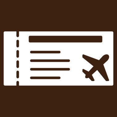 Airticket düz simgesi