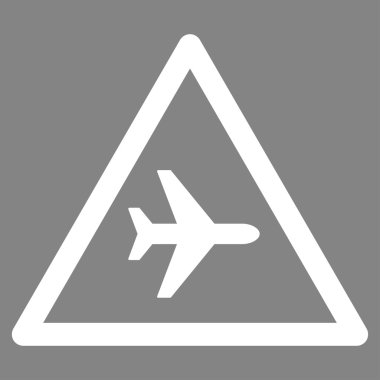 Uçak tehlike düz simgesi