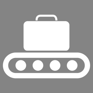 Bagaj konveyör düz simgesi