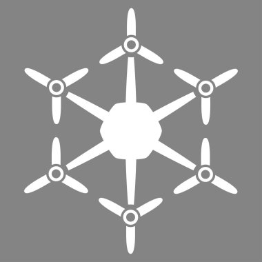 Hexacopter düz simgesi