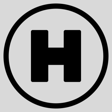 Helikopter iniş düz simgesi