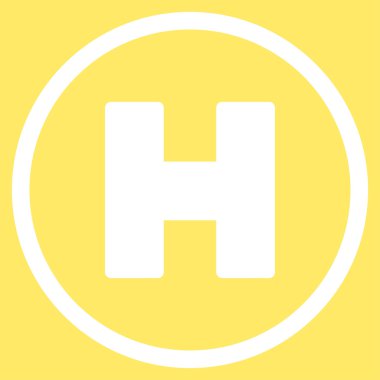 Helikopter iniş düz simgesi