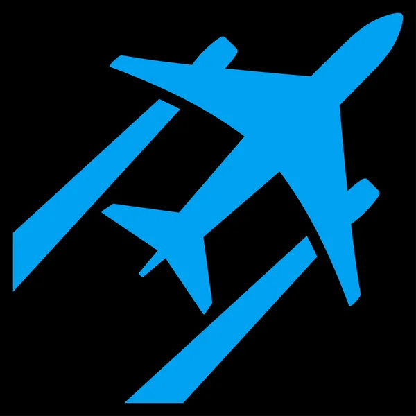 Air Jet Trace Flat Icon — Stock Vector