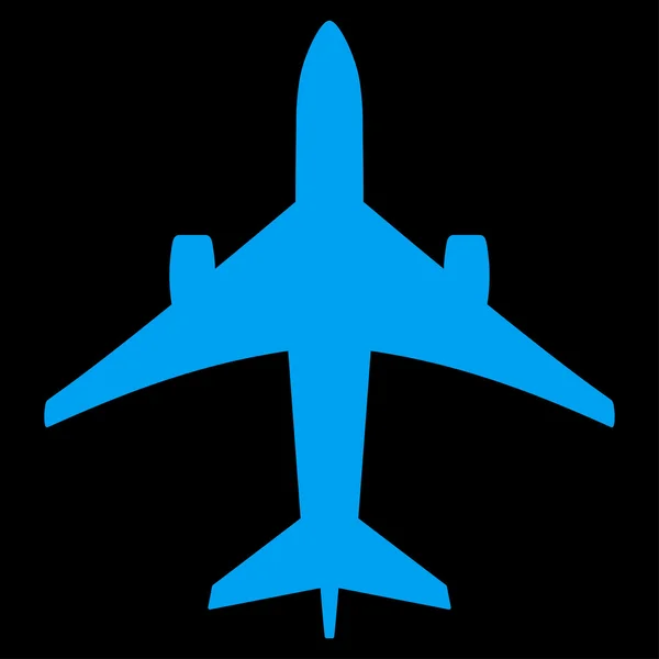 Jet uçağı düz simgesi — Stok Vektör