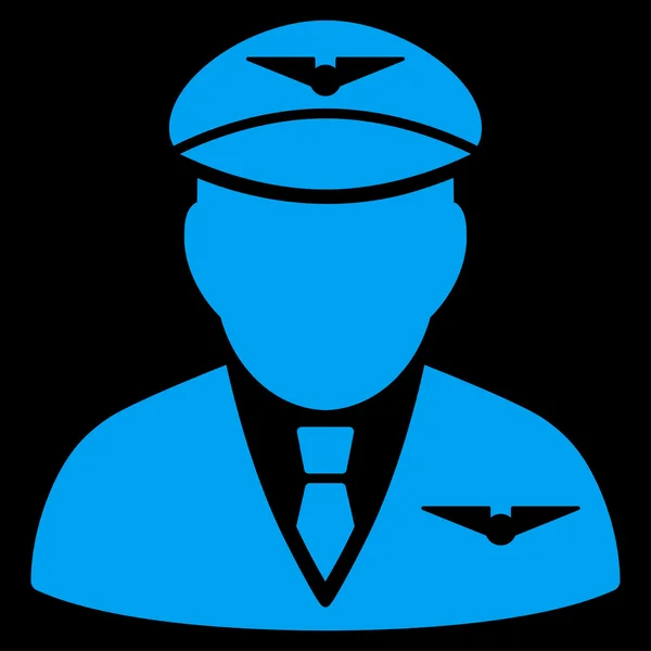 Pilota płaskie ikona — Wektor stockowy