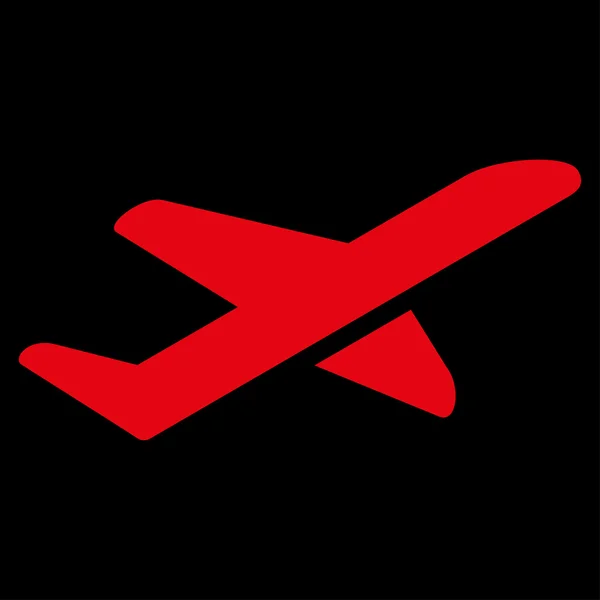 Repülőgép felszállás lapos ikon — Stock Vector