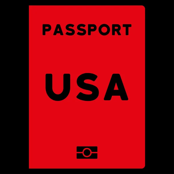 Ícone plano passaporte americano — Vetor de Stock