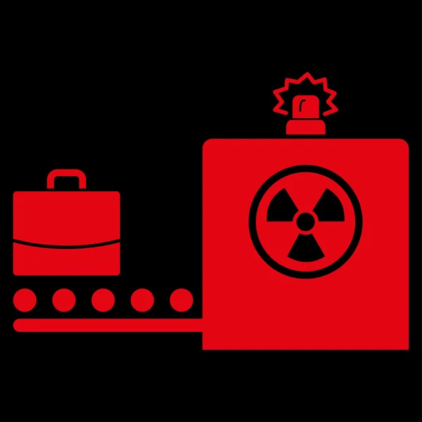 Ícone plano de triagem de bagagem — Vetor de Stock
