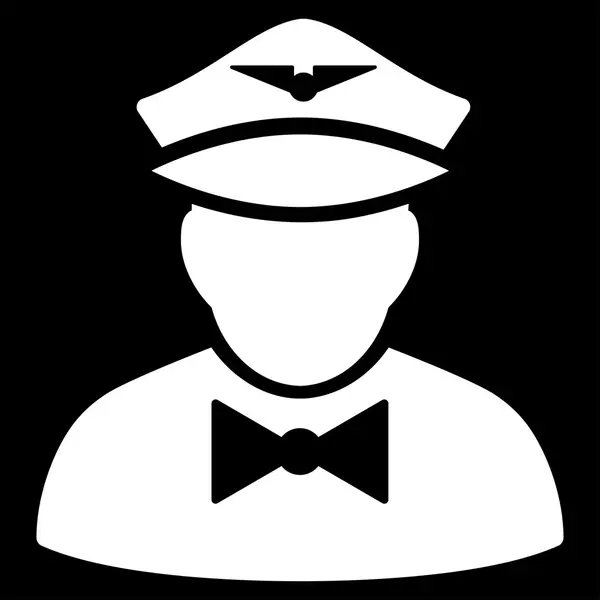 Airline Steward Flat Icon — Stock Vector