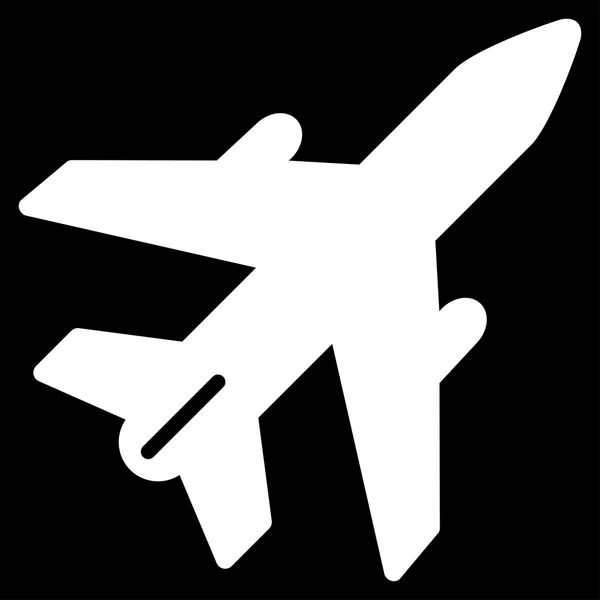 Avión Icono plano — Vector de stock