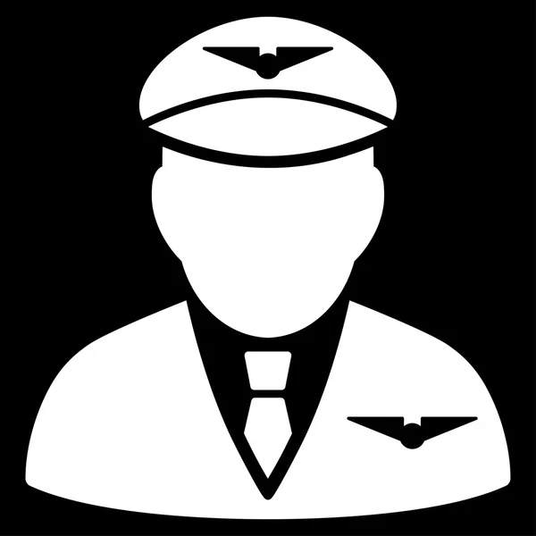 Пилотная плоская икона — стоковый вектор
