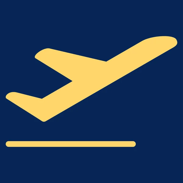 Repülőgép indulás lapos ikon — Stock Vector