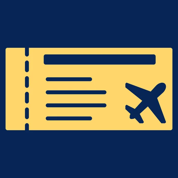 Flugticket-Flat-Symbol — Stockvektor