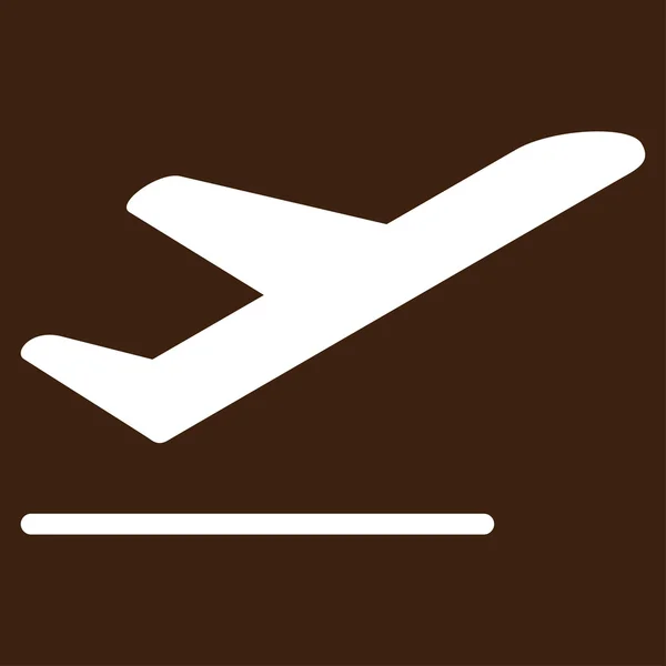 Letadlo odlet ploché ikony — Stockový vektor
