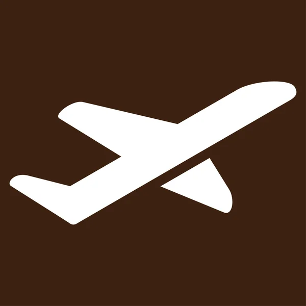 Avião decolagem ícone plana —  Vetores de Stock