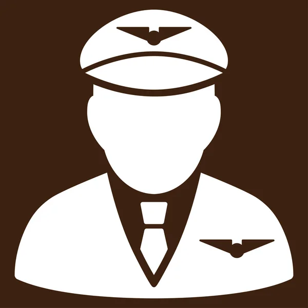 Pilot platte pictogram — Stockvector