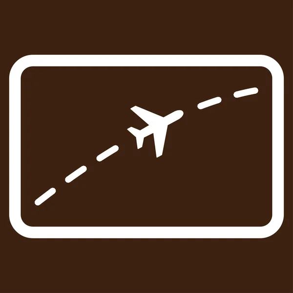 Plane Route Flat Icon — Stock Vector