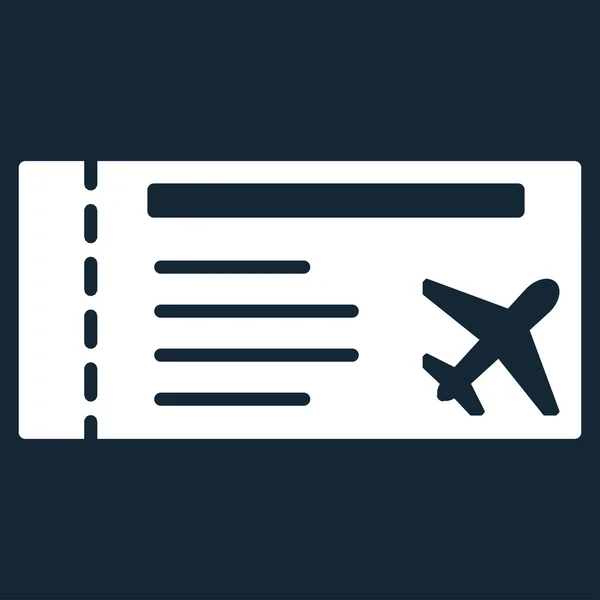 Ícone plano airticket — Vetor de Stock